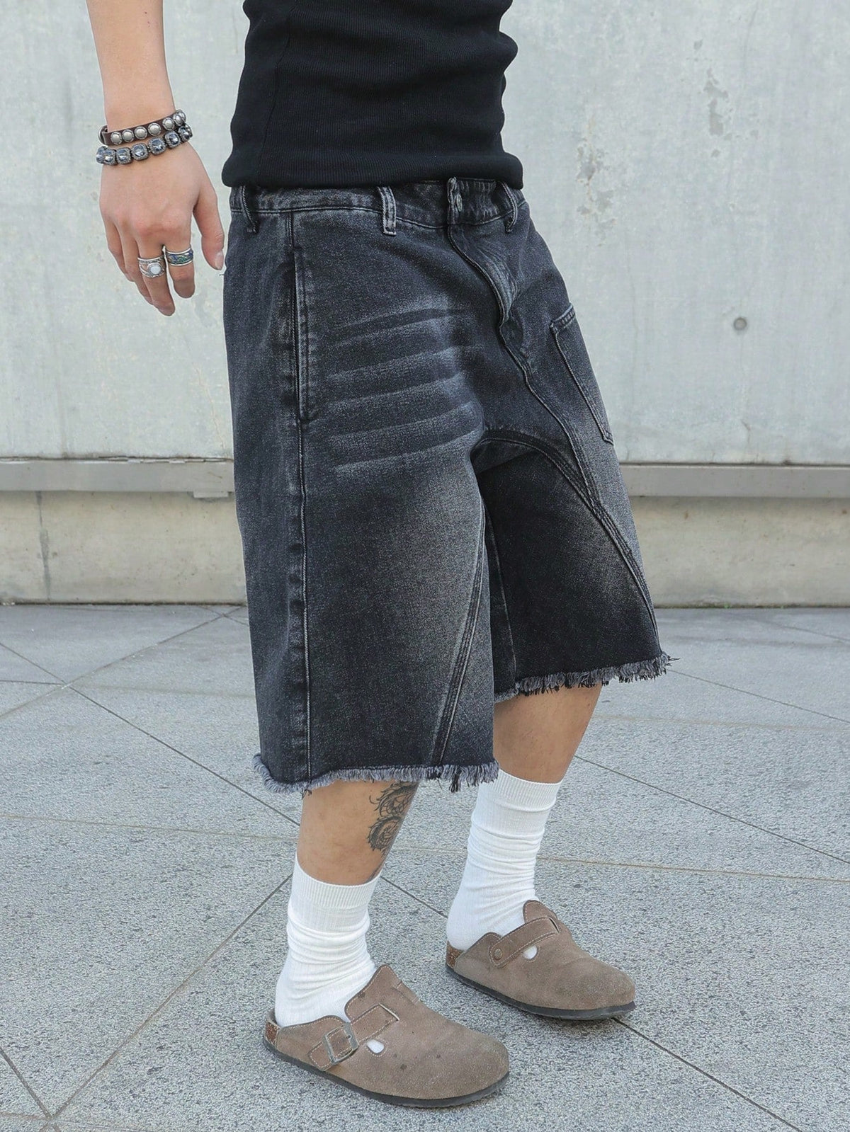 Short Pavtros Denim Black Stusy