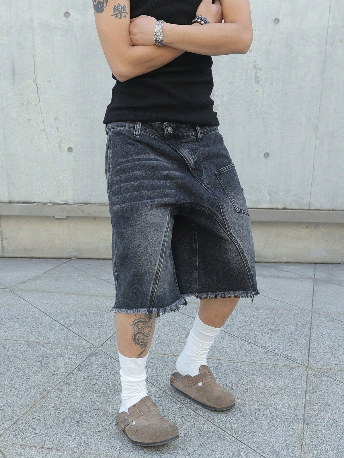 Short Pavtros Denim Black Stusy