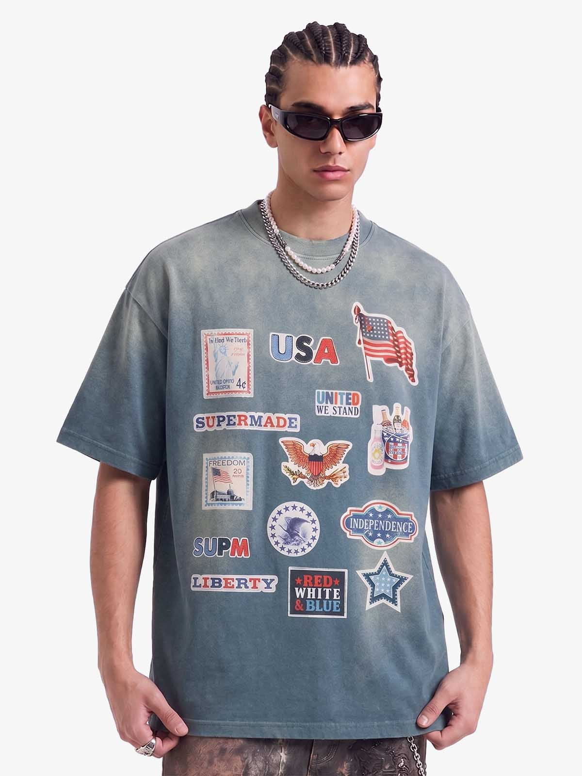 Camiseta Pavtros Studios USA Badges