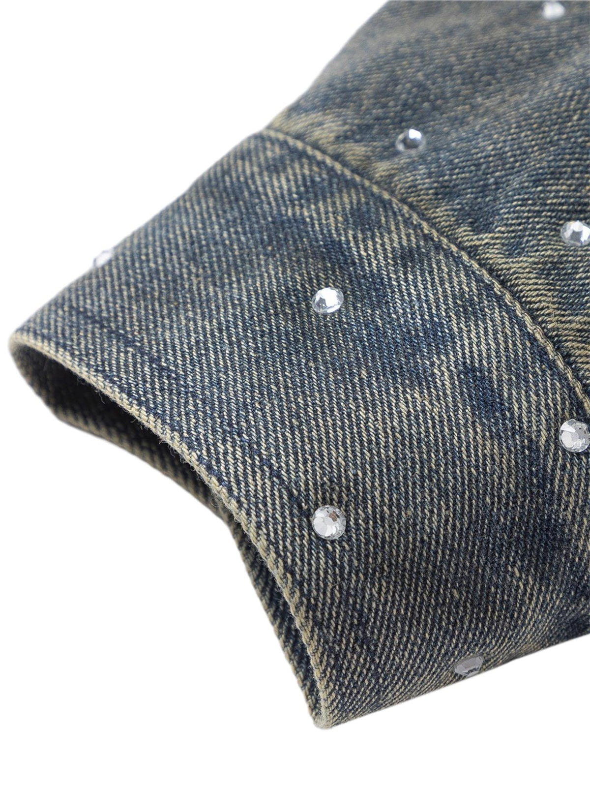 Jaqueta Pavtros Studios Rhinestone Denim Jacket