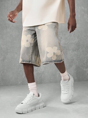Short Pavtros Denim Florals