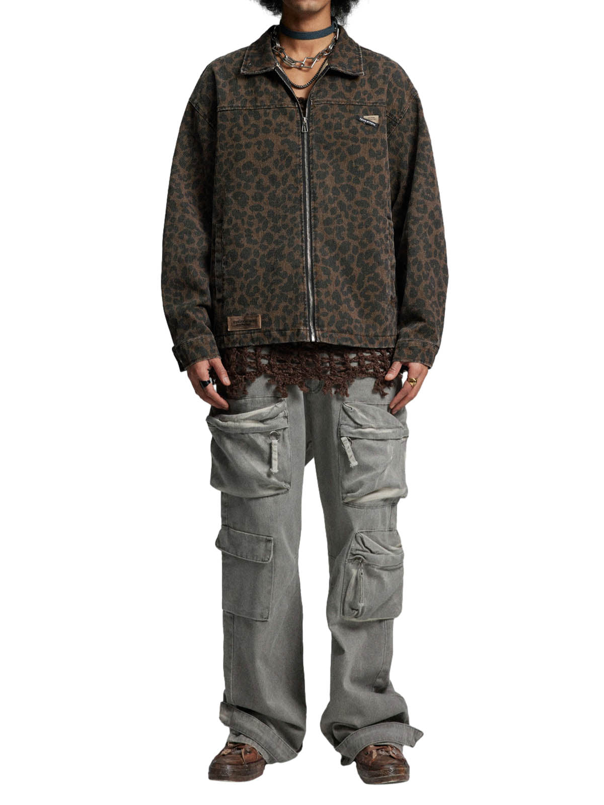 Jaqueta Pavtros Vintage Washed Cheetah