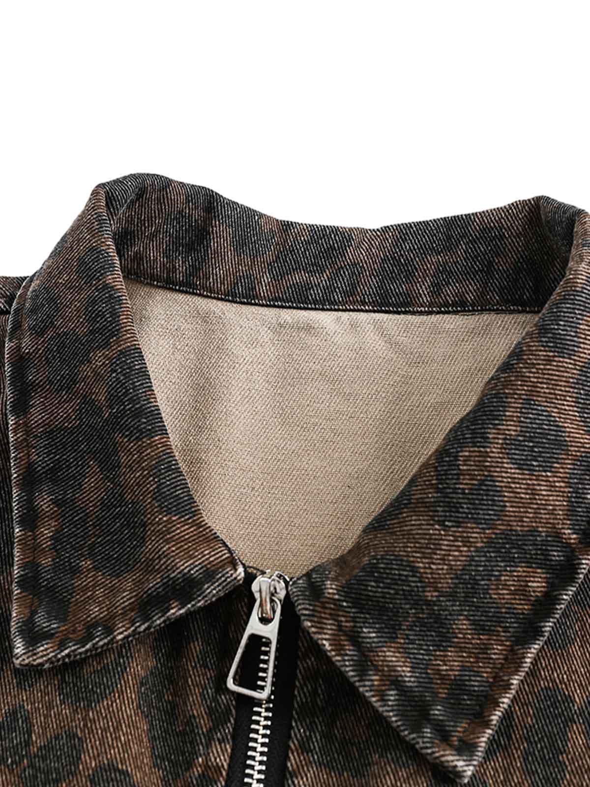 Jaqueta Pavtros Vintage Washed Cheetah