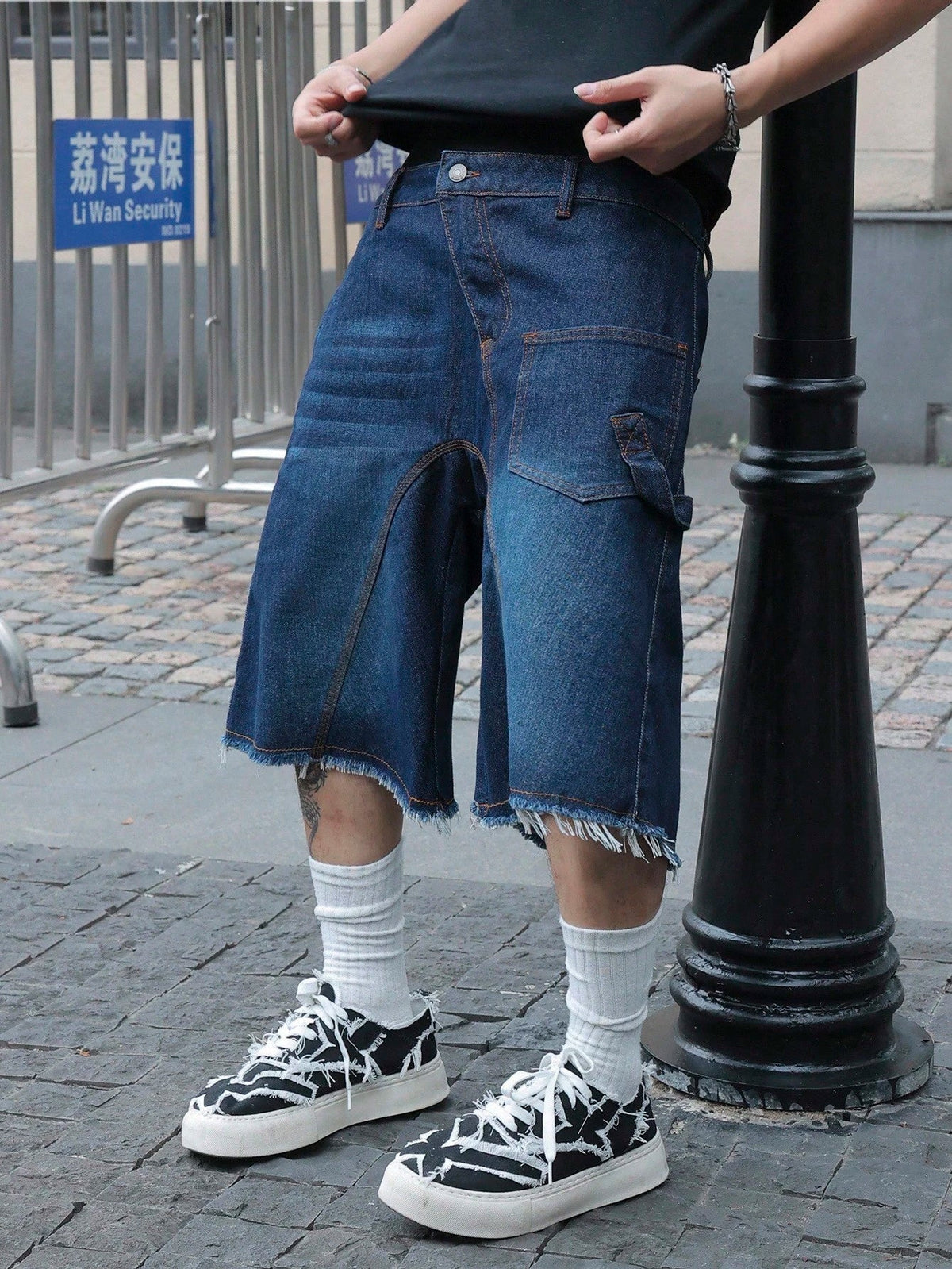 Short Pavtros Denim Black Stusy