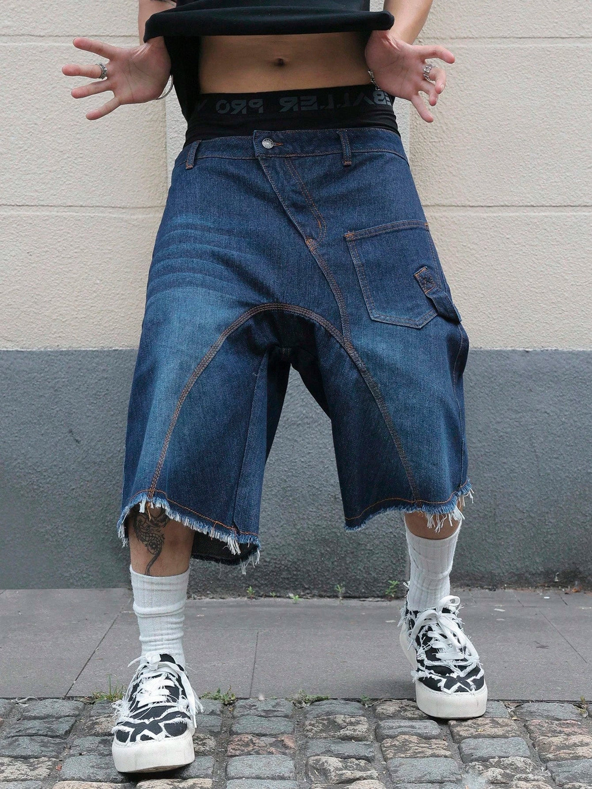 Short Pavtros Denim Black Stusy