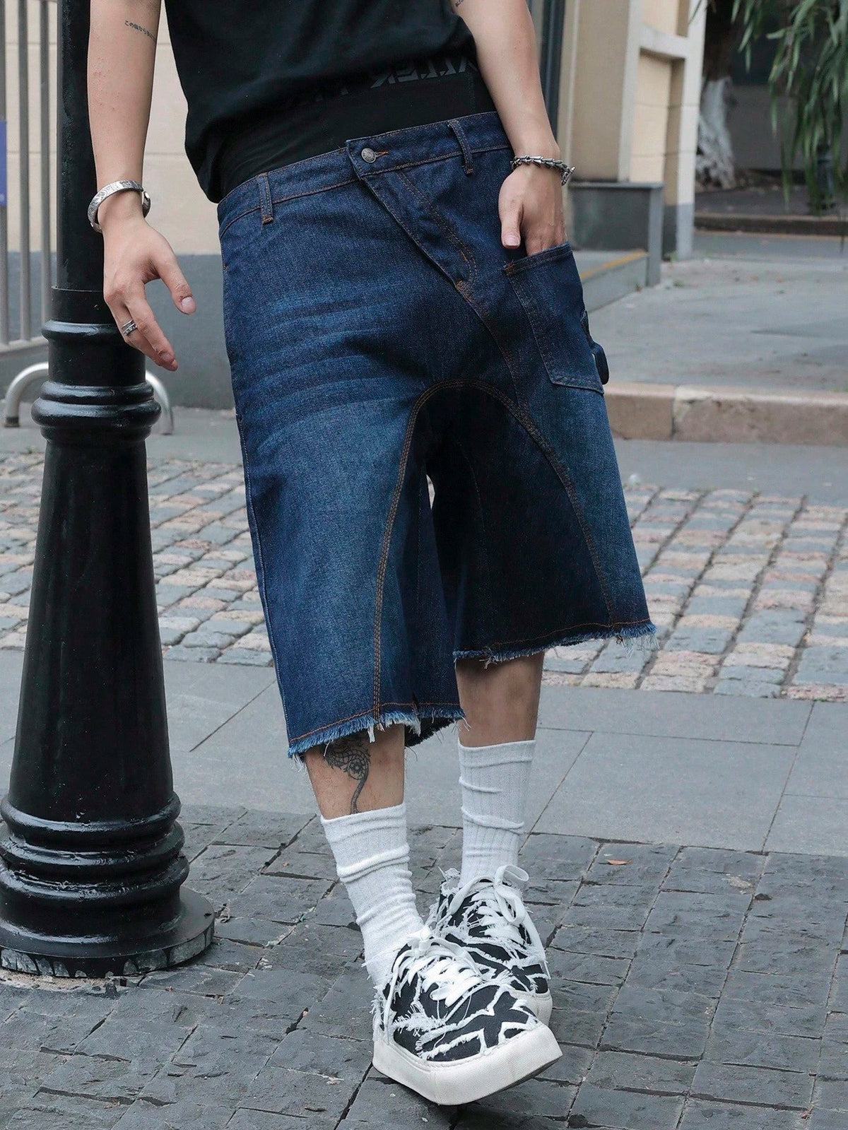 Short Pavtros Denim Black Stusy