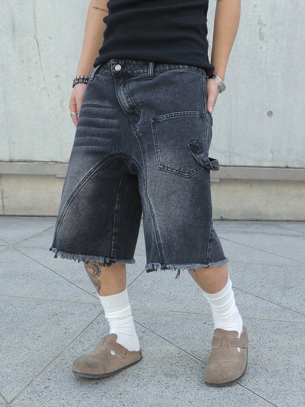 Short Pavtros Denim Black Stusy