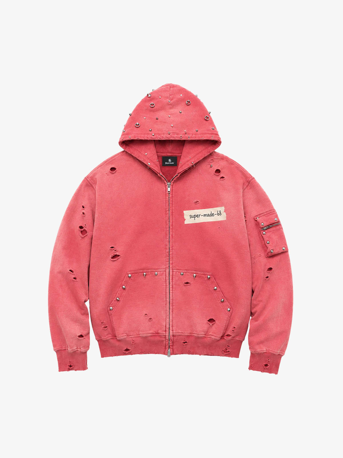Moletom Pavtros Distressed Studs Red