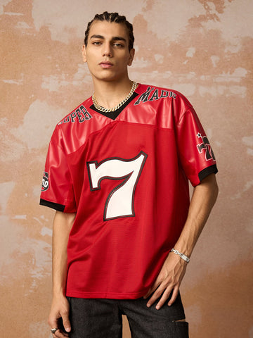 Camiseta Pavtros Studios Red Retro Jersey Oversized