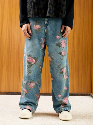 Calça Pavtros Floral Rose Straight