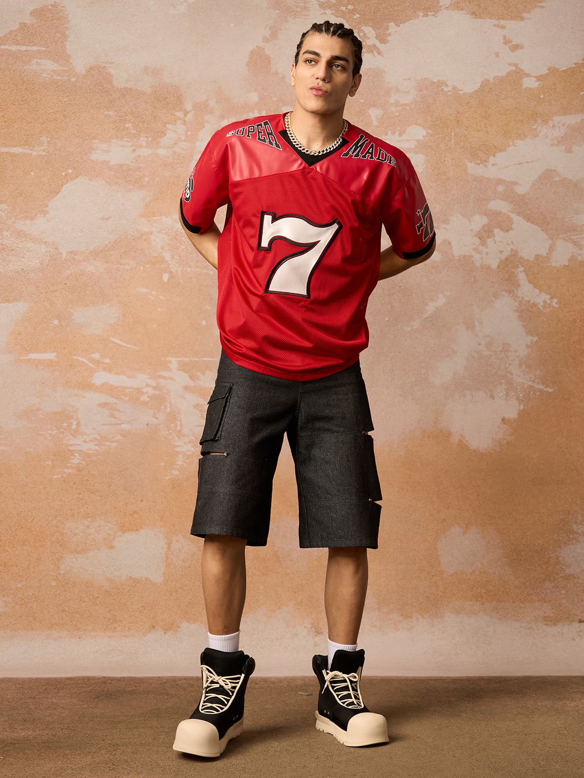 Camiseta Pavtros Studios Red Retro Jersey Oversized