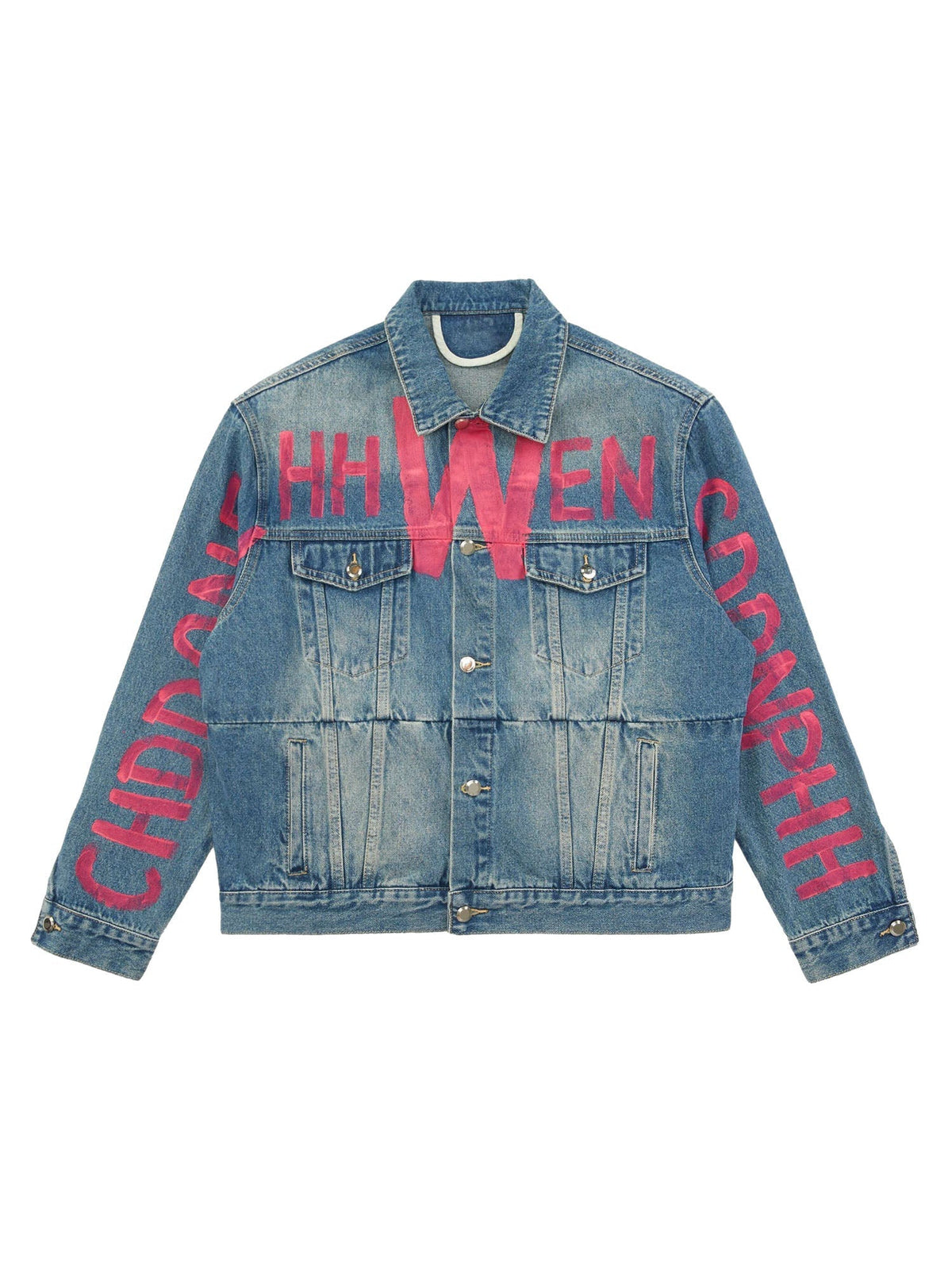 Jaqueta Pavtros Studios Pink Graff Denim Jacket