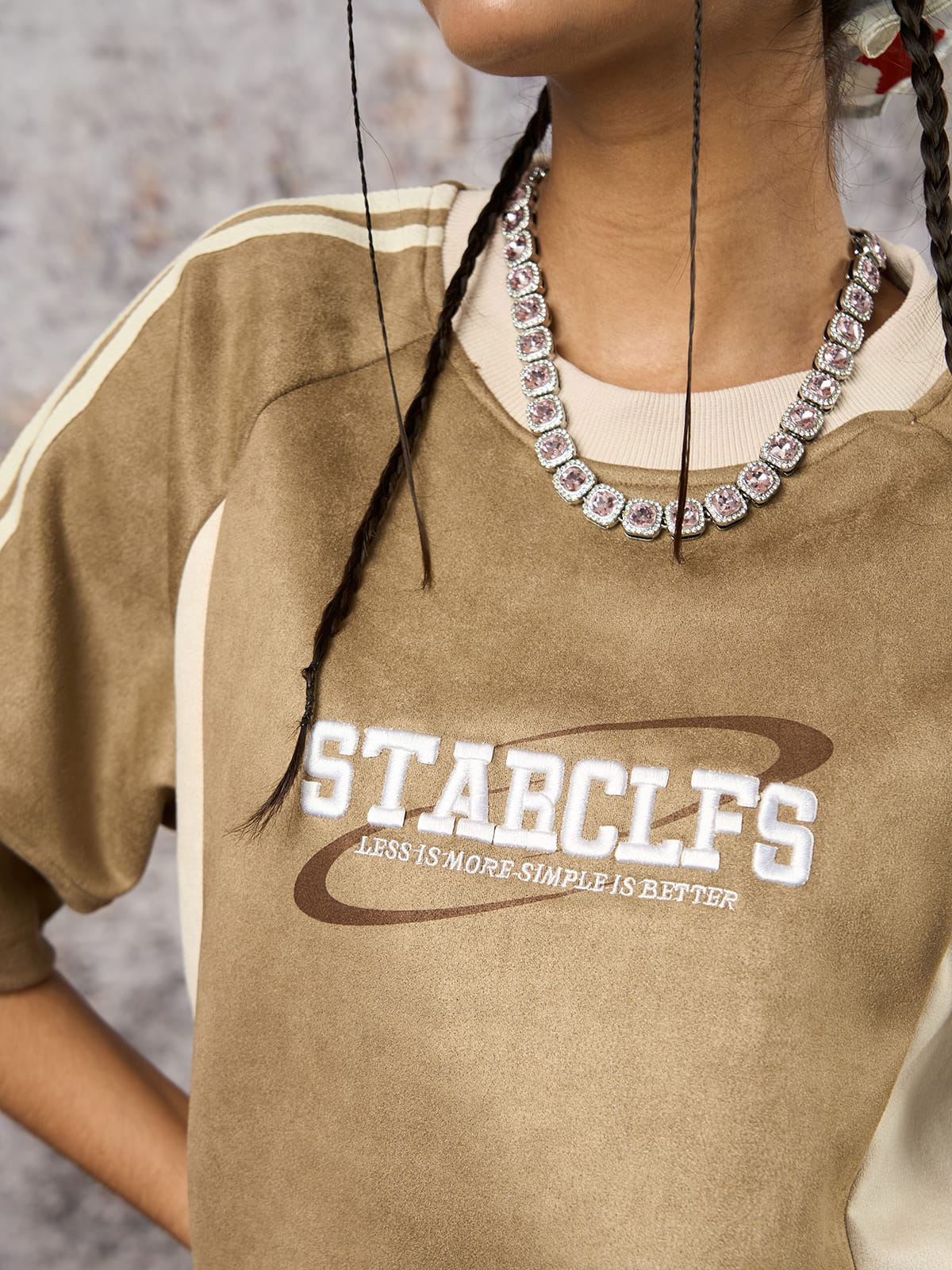 Camiseta Pavtros Suede Contrast