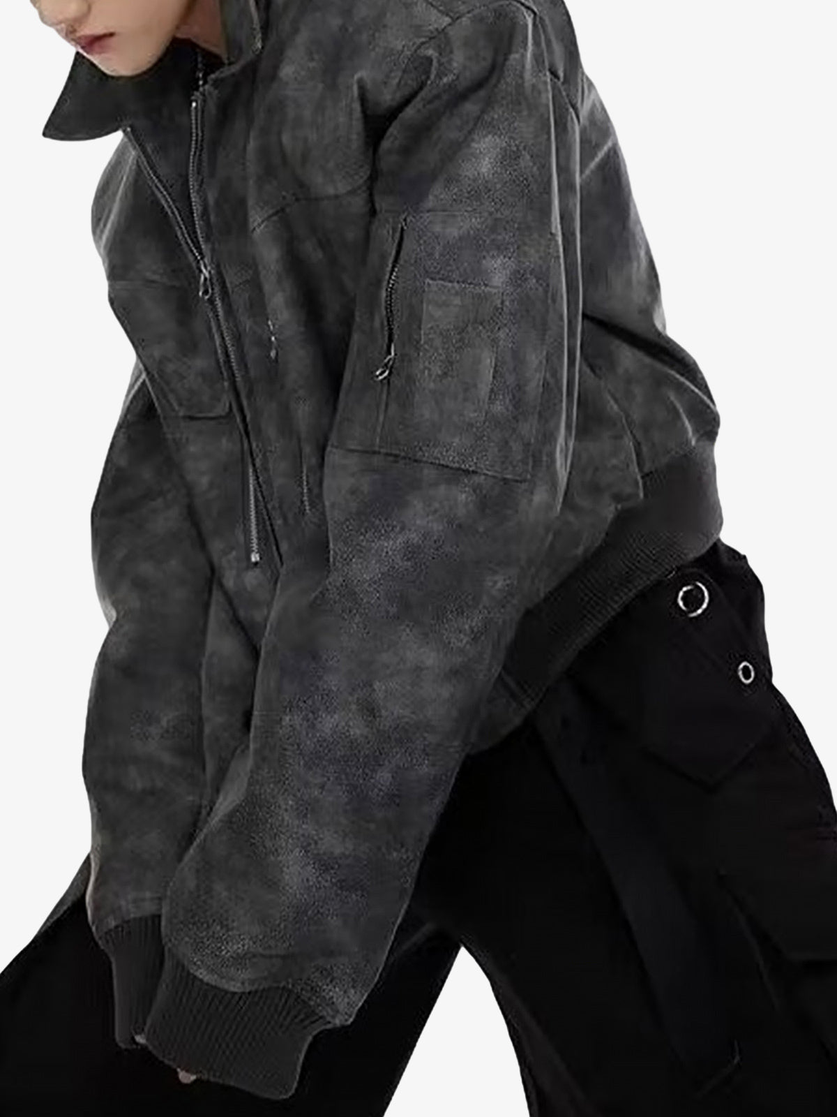 Jaqueta Pavtros Moto Suede