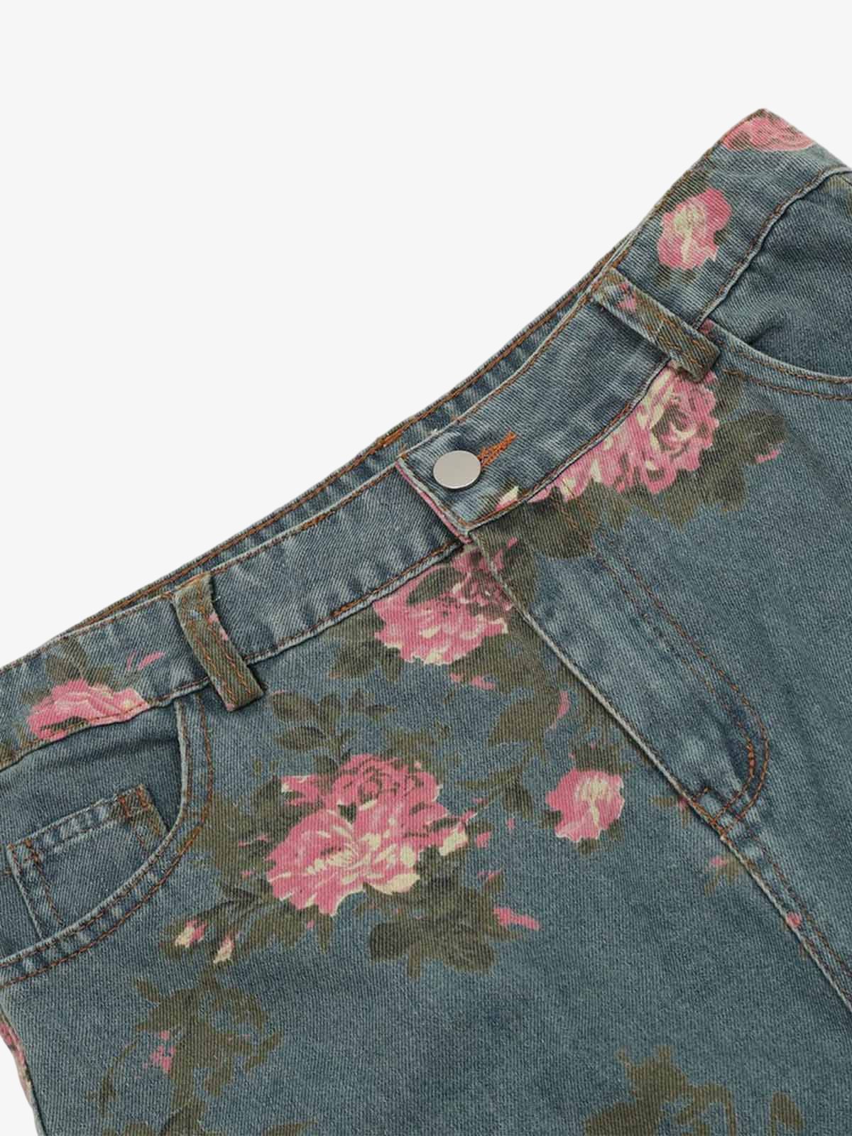 Calça Pavtros Floral Rose Straight