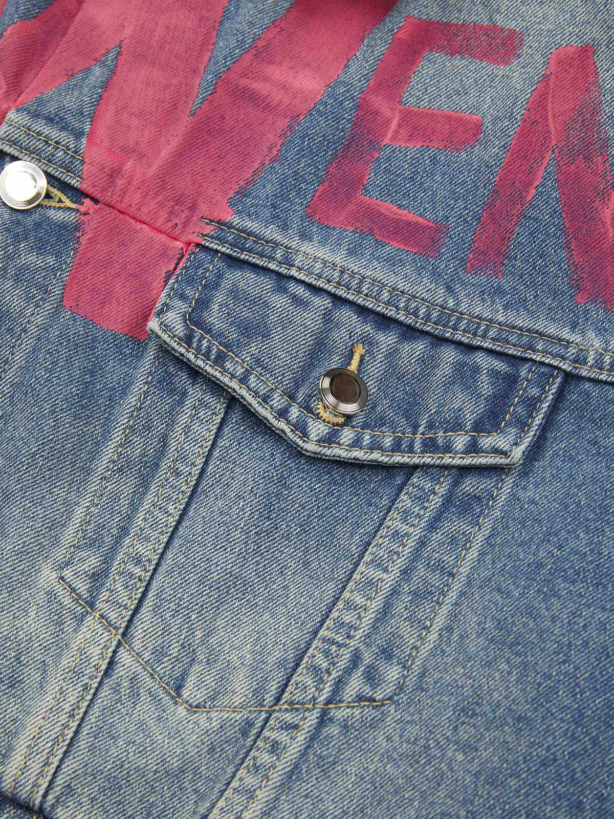 Jaqueta Pavtros Studios Pink Graff Denim Jacket