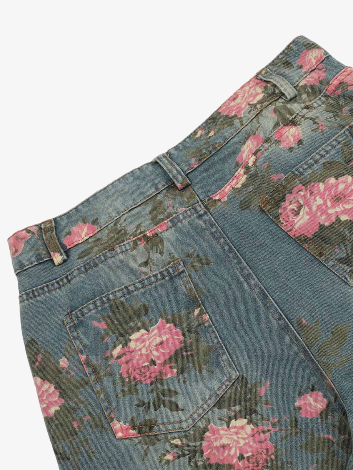 Calça Pavtros Floral Rose Straight