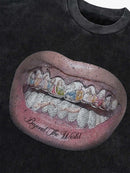 Camiseta Swavvy Diamond Tooth Pattern