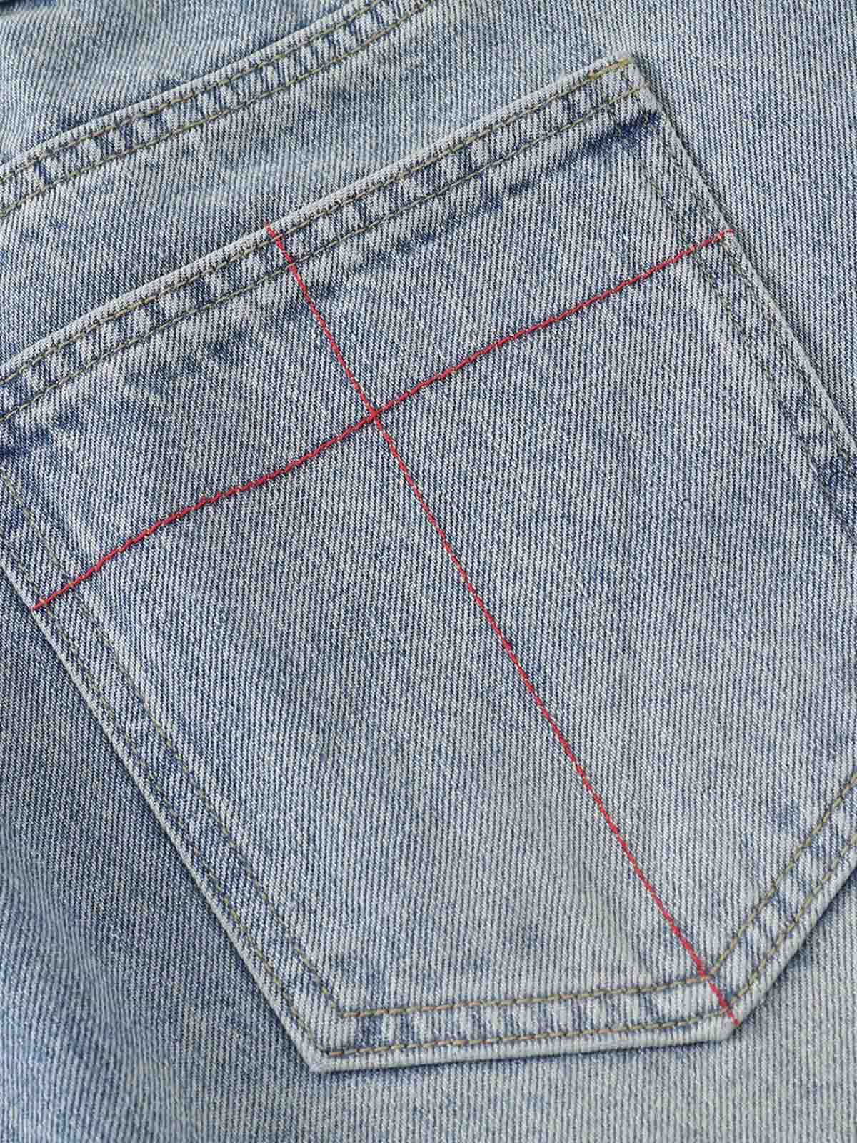 Short Pavtros Distressed Tie-Dye Denim