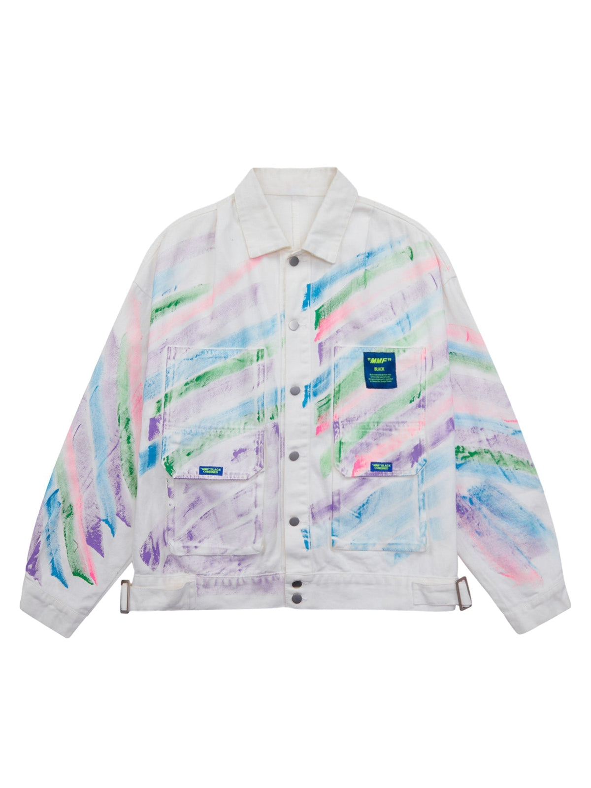 Jaqueta Pavtros Studios Abstract Graff Denim Jacket