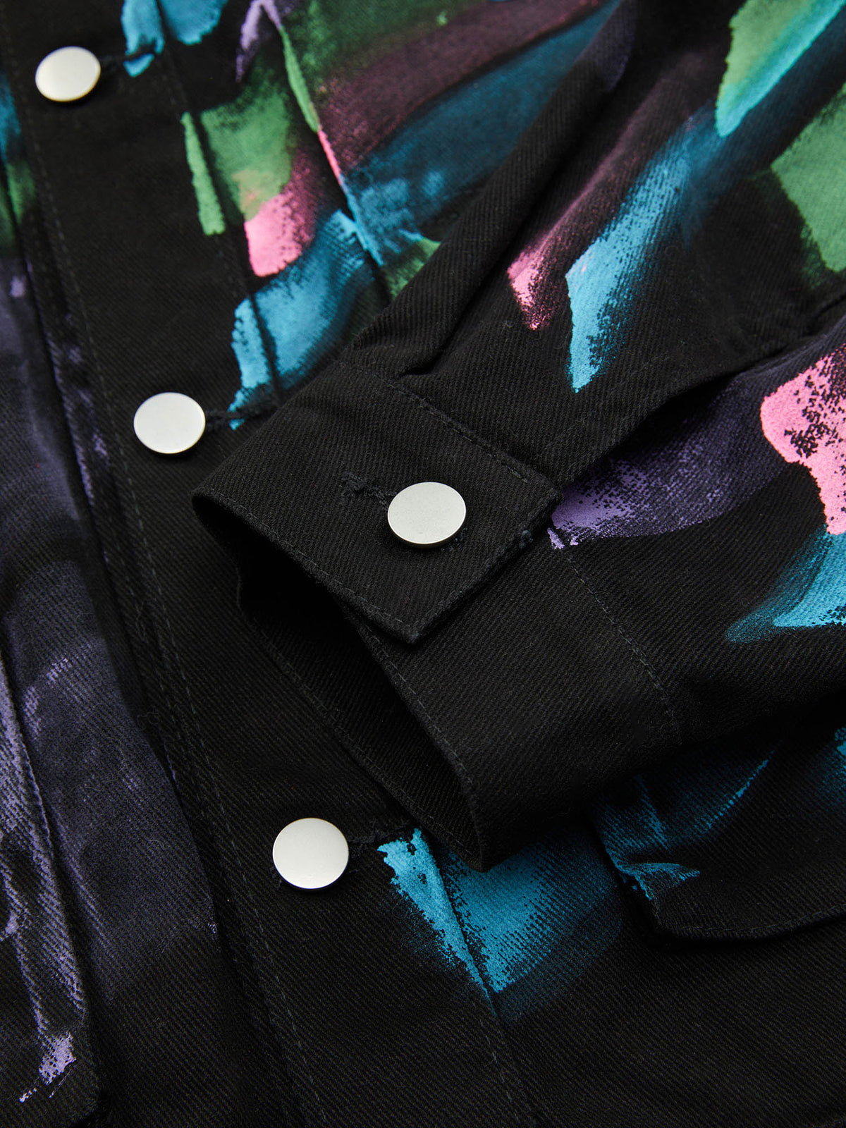 Jaqueta Pavtros Studios Abstract Graff Denim Jacket