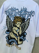 Camiseta Oversized Trip Side Anjo do Gueto Branca