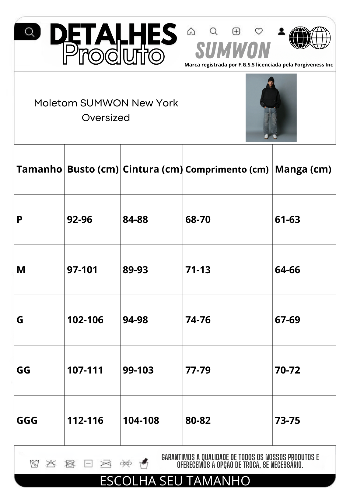 Moletom Pavtros New York Oversized