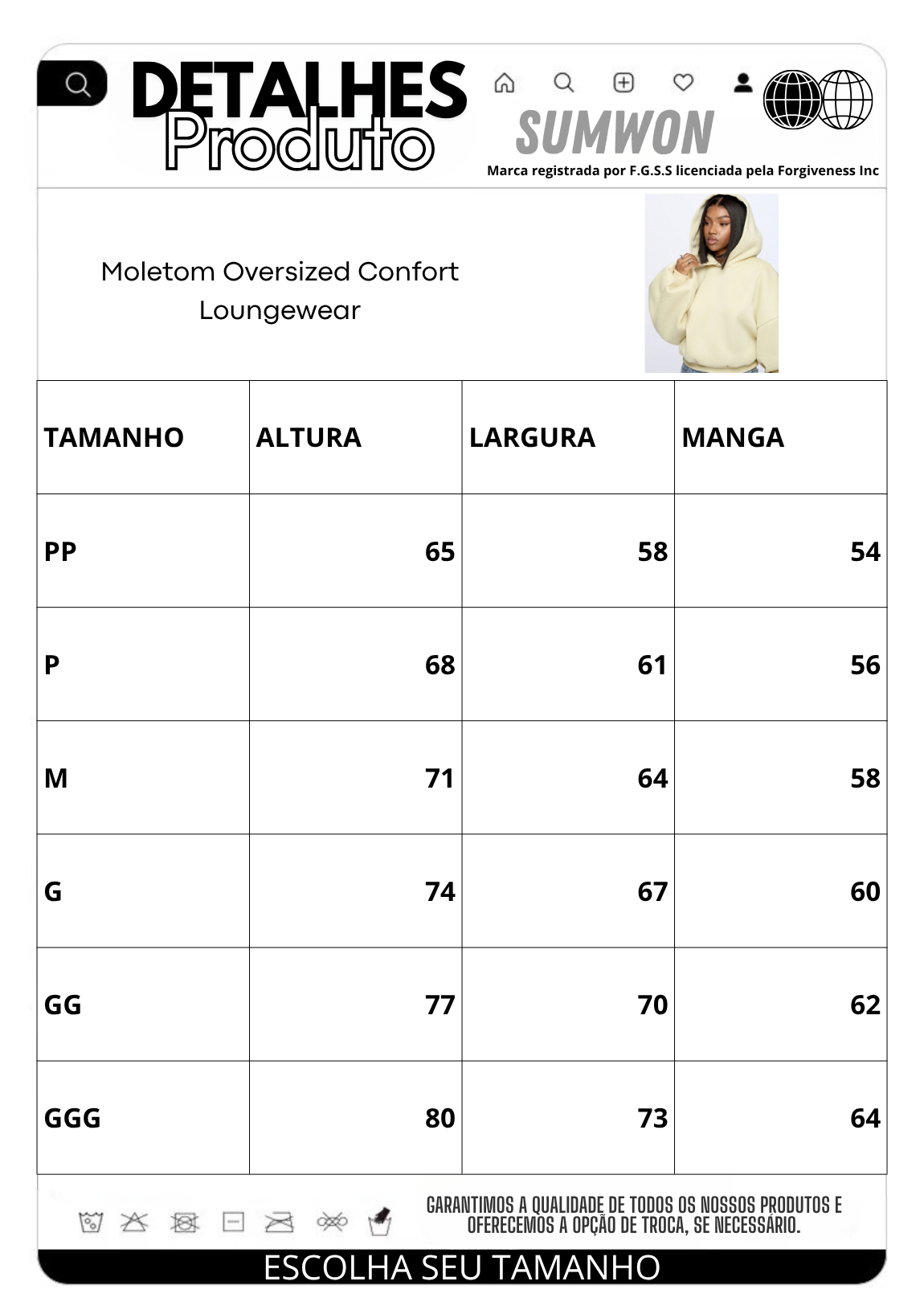 Moletom Pavtros Oversized Confort